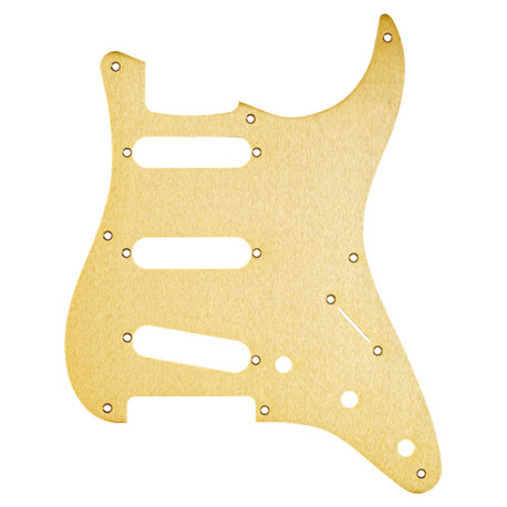 PICKGUARD FENDER® '50s VINTAGE STYLE POUR STRATOCASTER® SSS GOLD ANODIZED ALUMINUM 1 PLI 8 TROUS