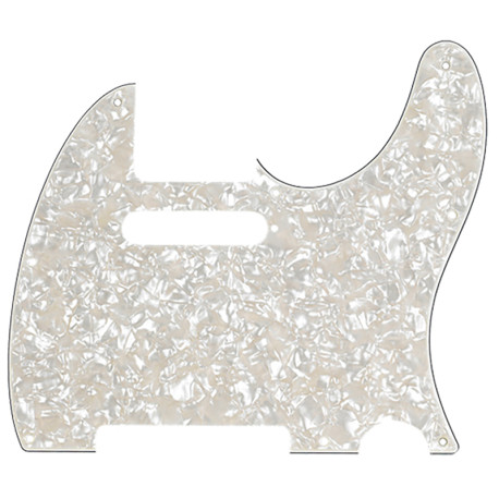 PICKGUARD FENDER® POUR TELECASTER® MODERNE AGED WHITE PEARLOID 4 PLIS 8 TROUS